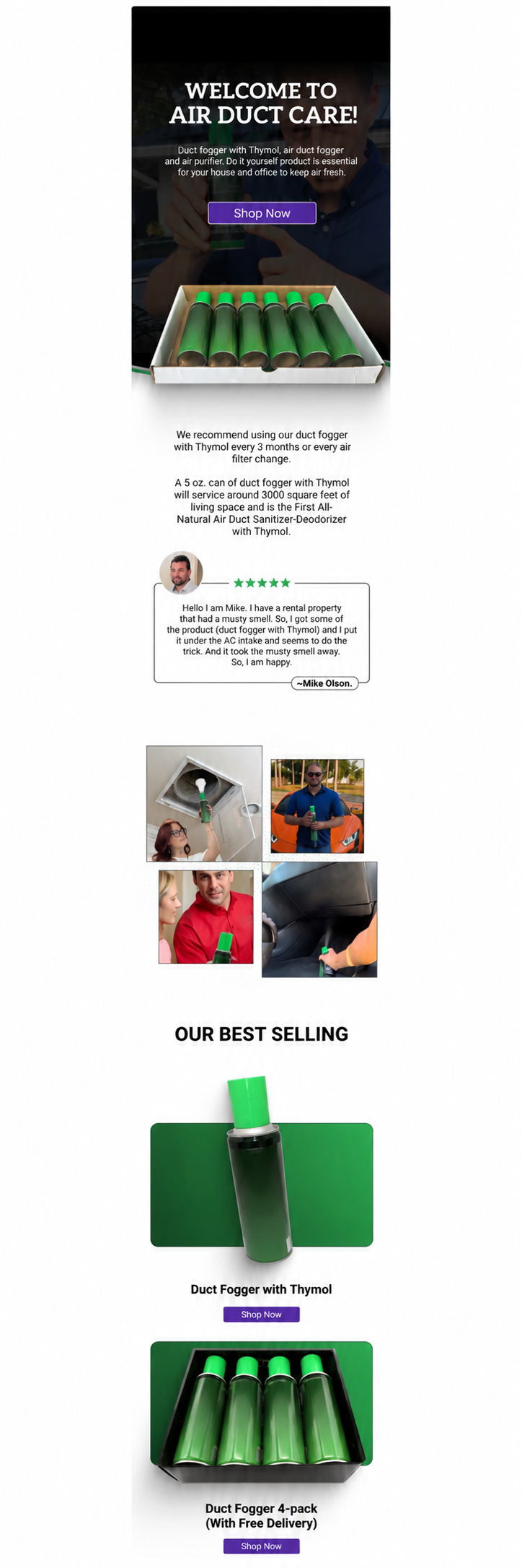 Home care welcome email — anonymized MailBench portfolio design