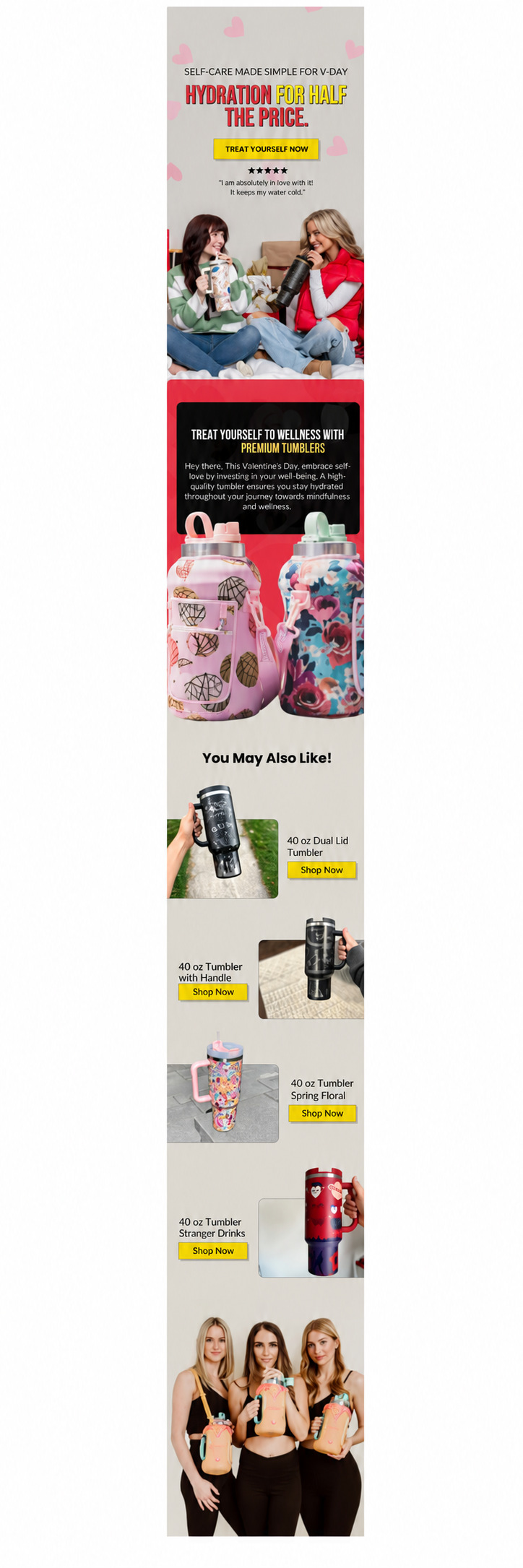 Lifestyle product campaign — anonymized MailBench portfolio design